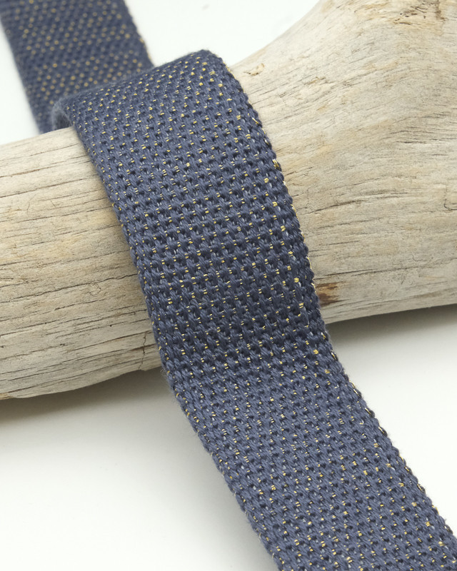 Sangle Coton Lurex Or 30MM jean
